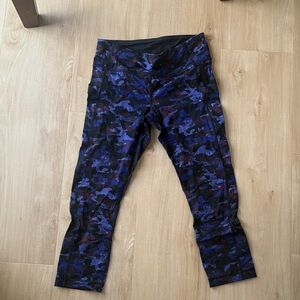 Lululemon Athletica Purple and Black Camouflage Leggings